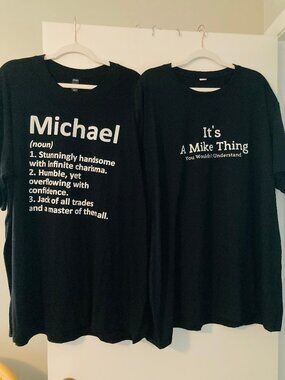 Bundle of Two "Michael" Black Tee Shirts 3X Large